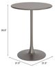 Zuo® Modern Soleil Taupe Powder Coated Steel Bar Table-3