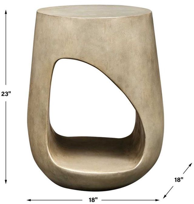 Uttermost® Lithos Gray Concrete Indoor-Outdoor Accent Table-3