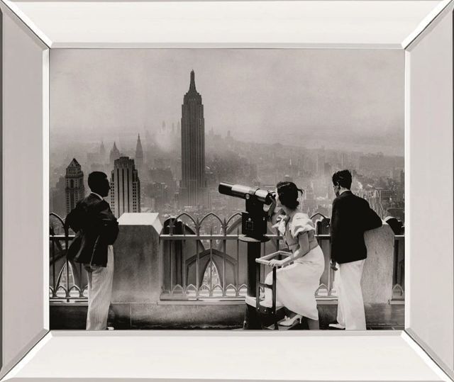 Classy Art Manhattan View from Radio City Music Hall 1935 by the Chelsea Collection Mirror Framed Wall Art-0