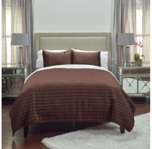 Satinology Brown 3-Pc Queen Ensemble