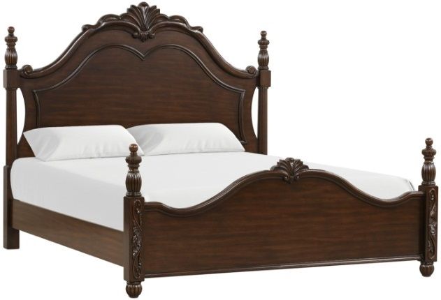 New Classic® Home Furnishings Vienna Cherry Queen Panel Bed-0