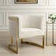 Uttermost® Bellina Driftwood Tan/Gold Accent Chair-1