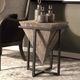 Uttermost® Bertrand Gray Wash Accent Table with Aged Black Base-1
