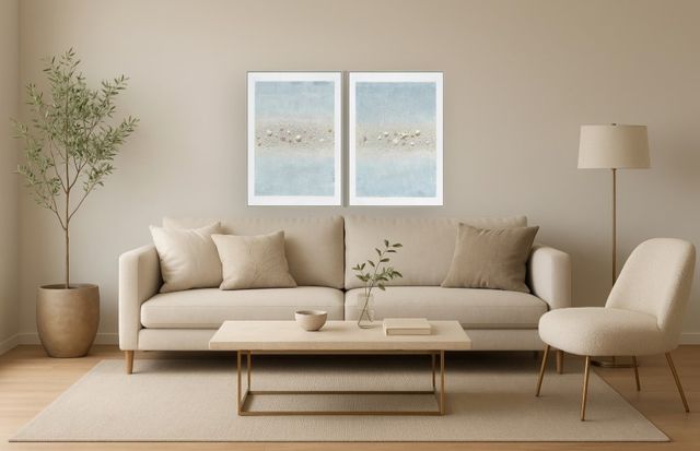 Classy Living 2-Piece Mesmerizing Beach Abstract Wall Art Set-1
