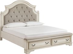 Signature Design by Ashley® Realyn Two-Toned Queen Upholstered Storage Bed