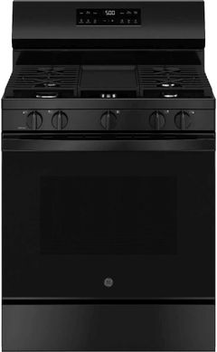 GE® 500 Series 30" Black Freestanding Gas Range