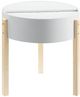 ACME Furniture Bodfish White Top End Table with Natural Base-1
