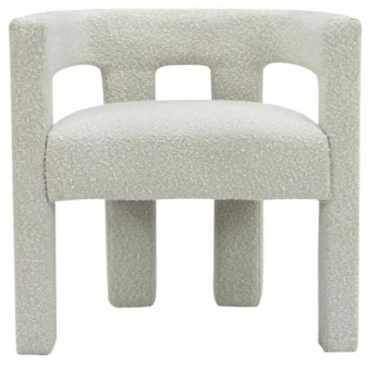 Meridian Furniture Athena Cream Accent Dining Arm Chair-0