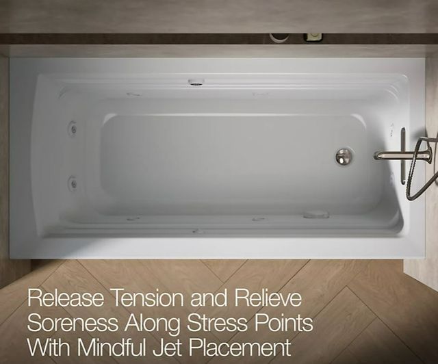 KOHLER® Archer® Ice Gray 66" x 32" Alcove Whirlpool Bath with Bask® Heated Surface - Right Drain-4