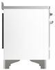 Ilve® Majestic III 48" White Pro Style Induction Range with Triple Glass Door and Chrome Trim-3