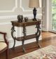 Powell® Flicka Brown Console with Antique Gold Base-1