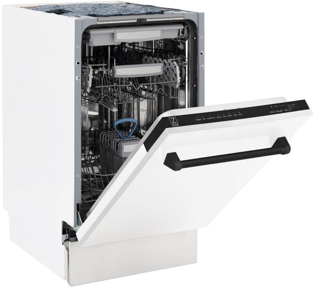 ZLINE Autograph Edition 18" White Matte Built In Dishwasher-3