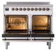 Ilve® Nostalgie II Noblesse 40'' White Pro Style Induction Range with Burnished Trim-2