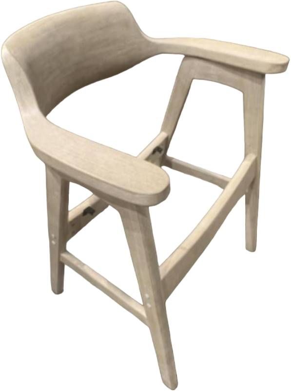 Nest Home Collections Wagner Sand/White Washed Arm Chair-1