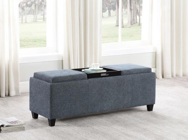 Coaster® Teal Storage Bench-1