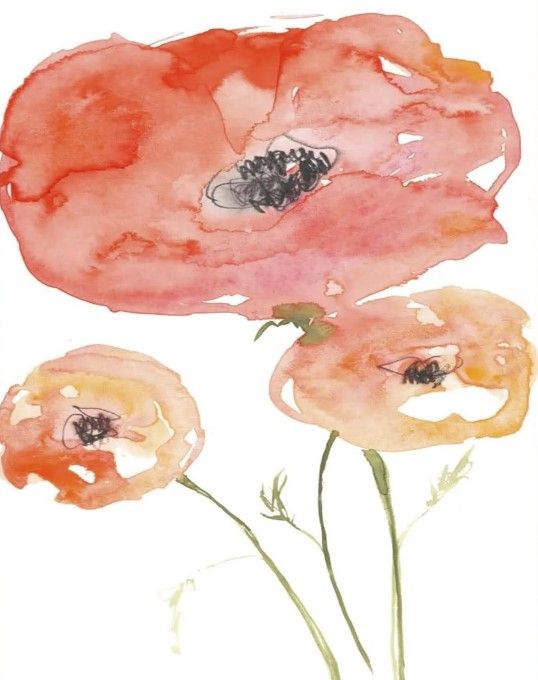 Classy Art Neon Poppies II by Jennifer Goldberger Wall Art-1