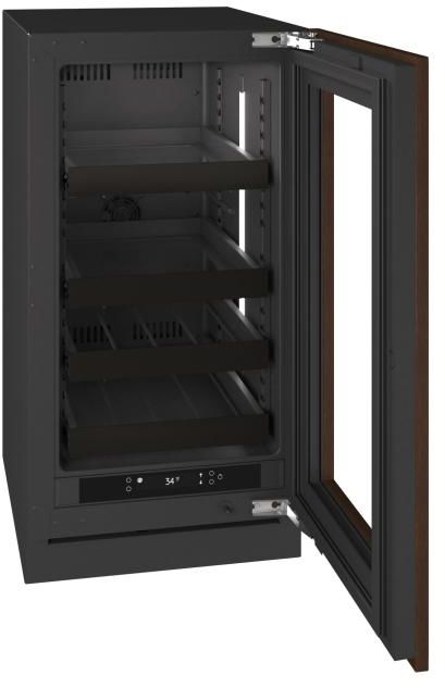 U-Line® Seamless Collection 18" 3.5 Cu. Ft. Panel Ready Beverage Center with Glass Door-4