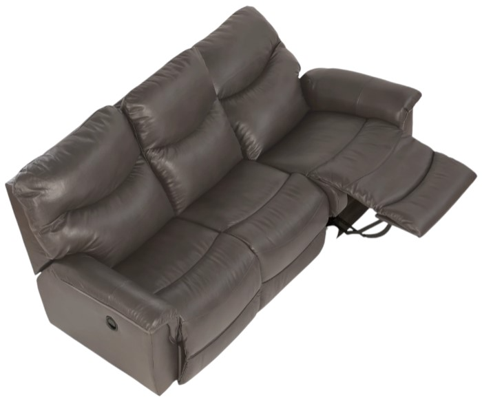 家具 Laissa La-Z-Boy® James Walnut Leather Manual Reclining Sofa