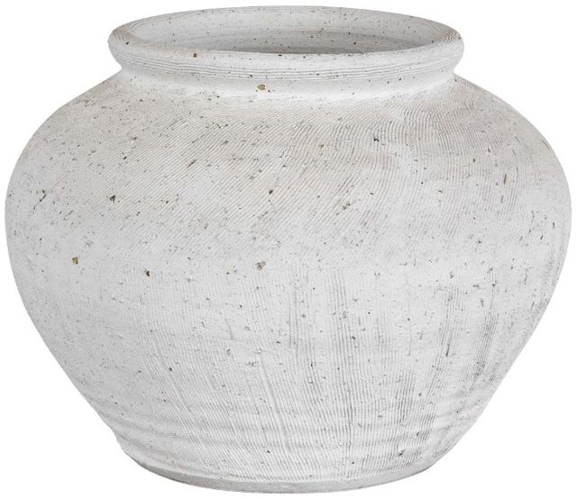Uttermost® Floreana White Round Vase-0