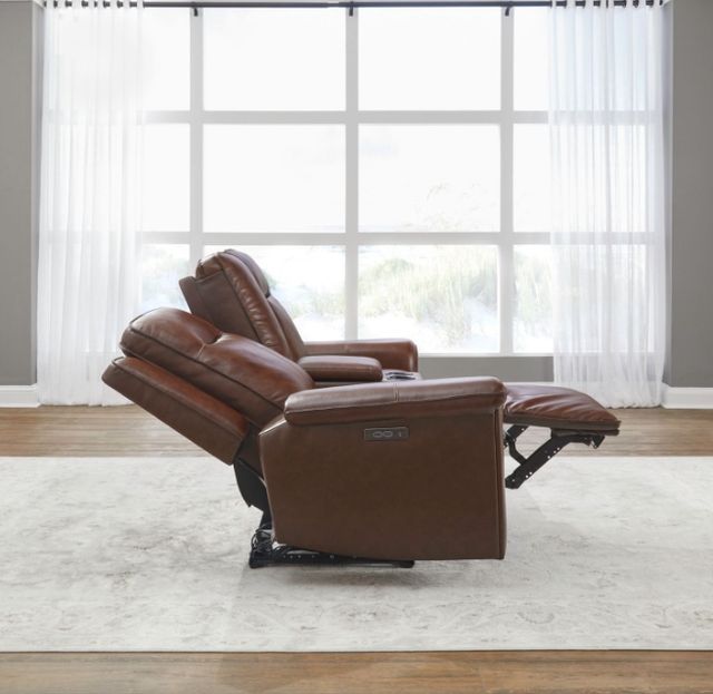 Liberty Furniture Avery Cognac Power Reclining Loveseat with Console-3