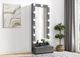 Global Furniture USA Lexi Gray Tall Mirror with Drawer and Speakers-1