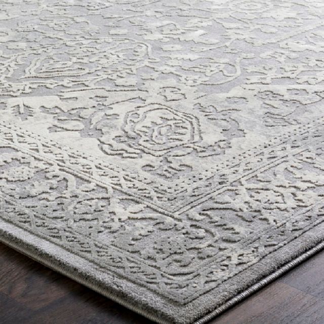 Surya Tibetan Charcoal 2'x3' Throw Rug-3
