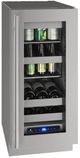 U-Line® Glass/Stainless Steel 15" Undercounter Beverage Center-0