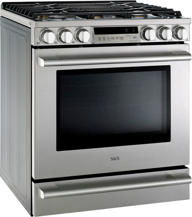 SKS 30" Stainless Steel Pro Style Natural Gas Range-3