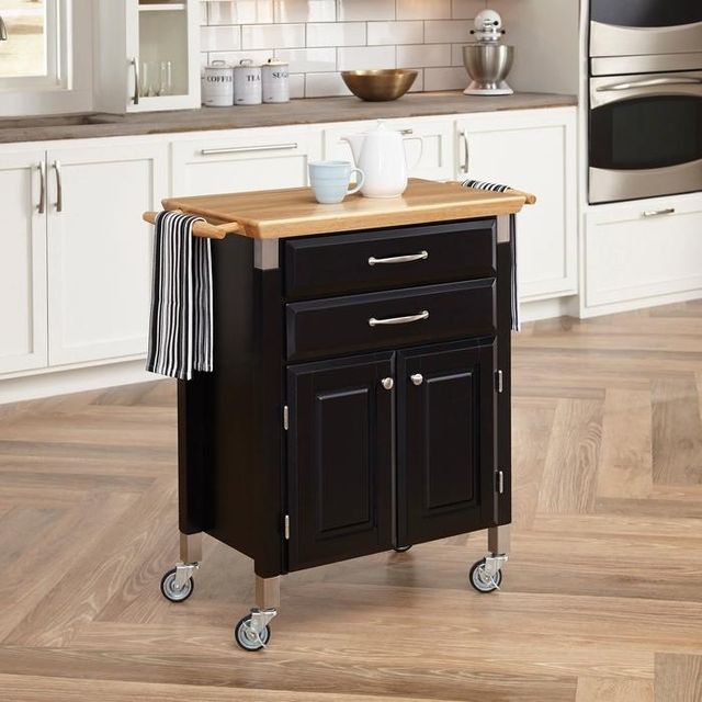 homestyles® Dolly Madison Black Kitchen Cart-3