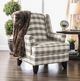 Furniture of America® Christine Light Gray Accent Chair-0