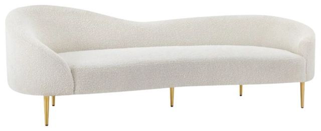 Meridian Furniture Ritz Cream Boucle Fabric Sofa-0