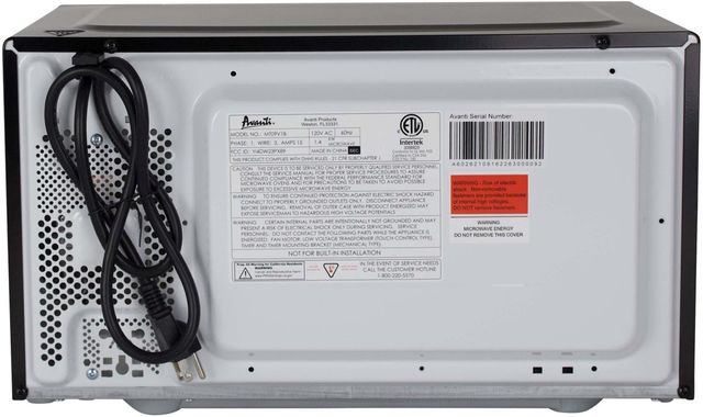 Avanti® 0.9 Cu. Ft. Black Countertop Microwave-3