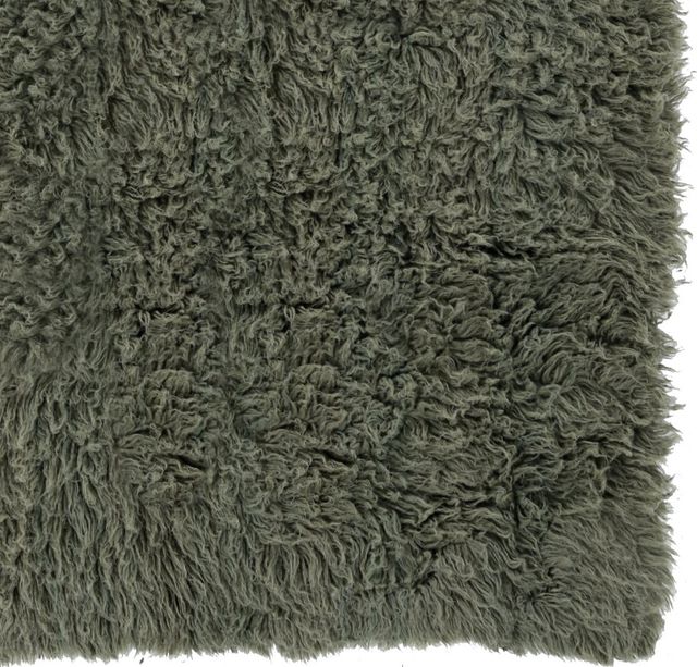Linon Flokati Olive 5'x8' Area Rug-2