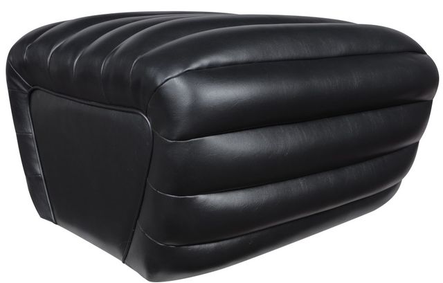 Meridian Furniture Vega Black Vegan Leather Upholstered Ottoman-1