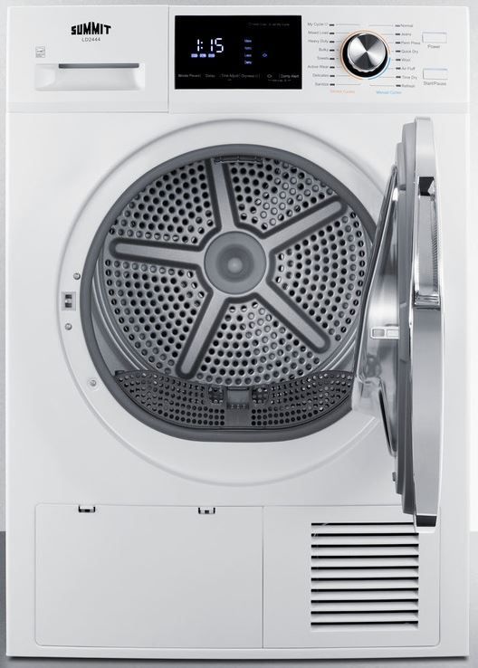 Summit® 4.4 Cu. Ft. White Front Load Ventless Electric Dryer-2