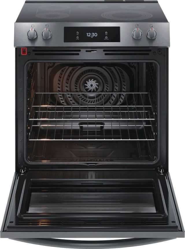 Frigidaire Gallery® 30" Smudge-Proof® Black Stainless Steel Slide-In Electric Range-1