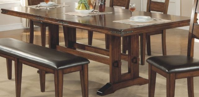 Winners Only® Brown Trestle Dining Table-0