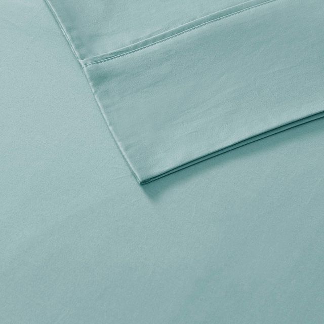 Olliix by Madison Park 6 Piece Aqua California King 800 Thread Count Cotton Rich Sateen Sheet Set-1