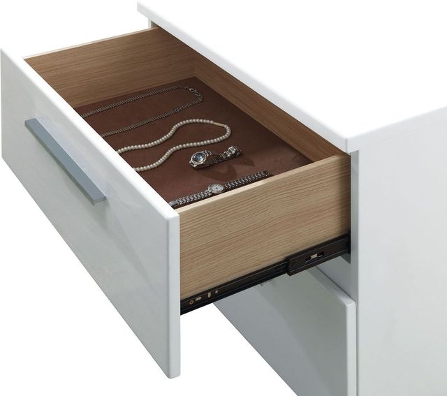 Furniture of America® Clementine Glossy White Nightstand-2