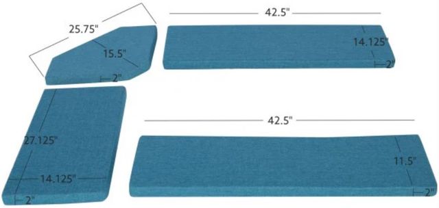 Linon Chelsea 4-Piece Vintage Blue Cushion Set-3