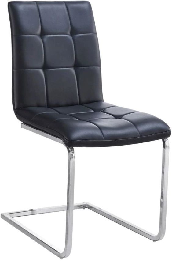 Steve Silver Co. Escondido Black/Chrome Upholstered Dining Side Chair-0