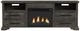 Elements International Park Ridge Charcoal 82'' TV Console with Fireplace Insert-4