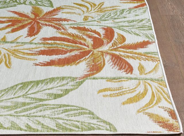 KAS Rugs Dahlia Ivory/Rust Paradise 5'x7' Area Rug-4