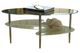 Titus Furniture T5002 Clear Glass Coffee Table with Chrome Legs-0