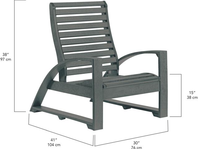 C R Plastics St. Tropez White Lounge Chair-2