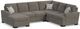 Charisma™ Willow Taupe Stationary Sectional-0