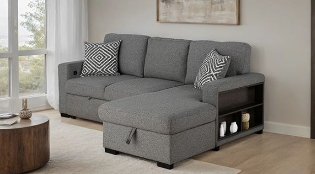 Furniture of America® Chatham Gray Right-Arm Facing Sectional-4