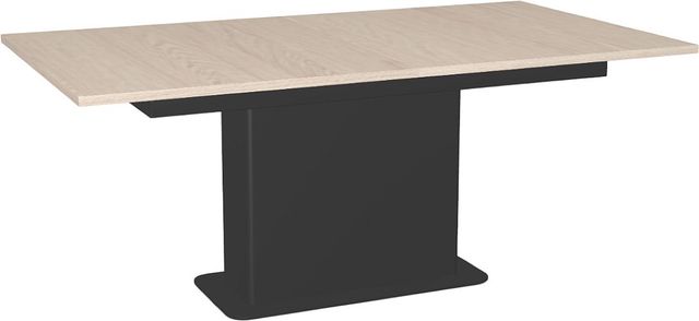Amisco Customizable Lucarelli 96" Rectangular Extendable Table with 1" White Oak Veneer and 1 Leaf-0