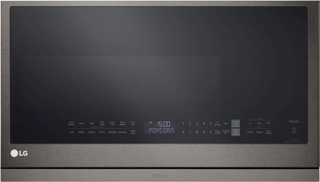 LG 2.1 Cu. Ft. PrintProof™ Black Stainless Steel Over The Range Microwave-0