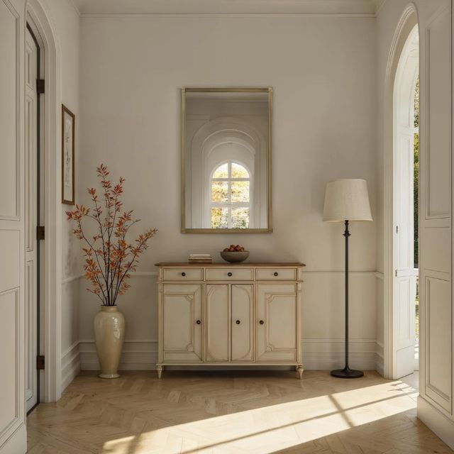Renwil® Khaya Dark Antique Brushed Brass Accent Mirror-1
